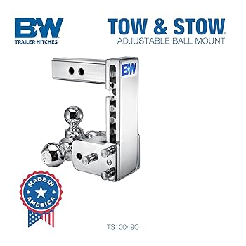 Amazon.com: B&W Trailer Hitches Chrome Tow & Stow Adjustable
